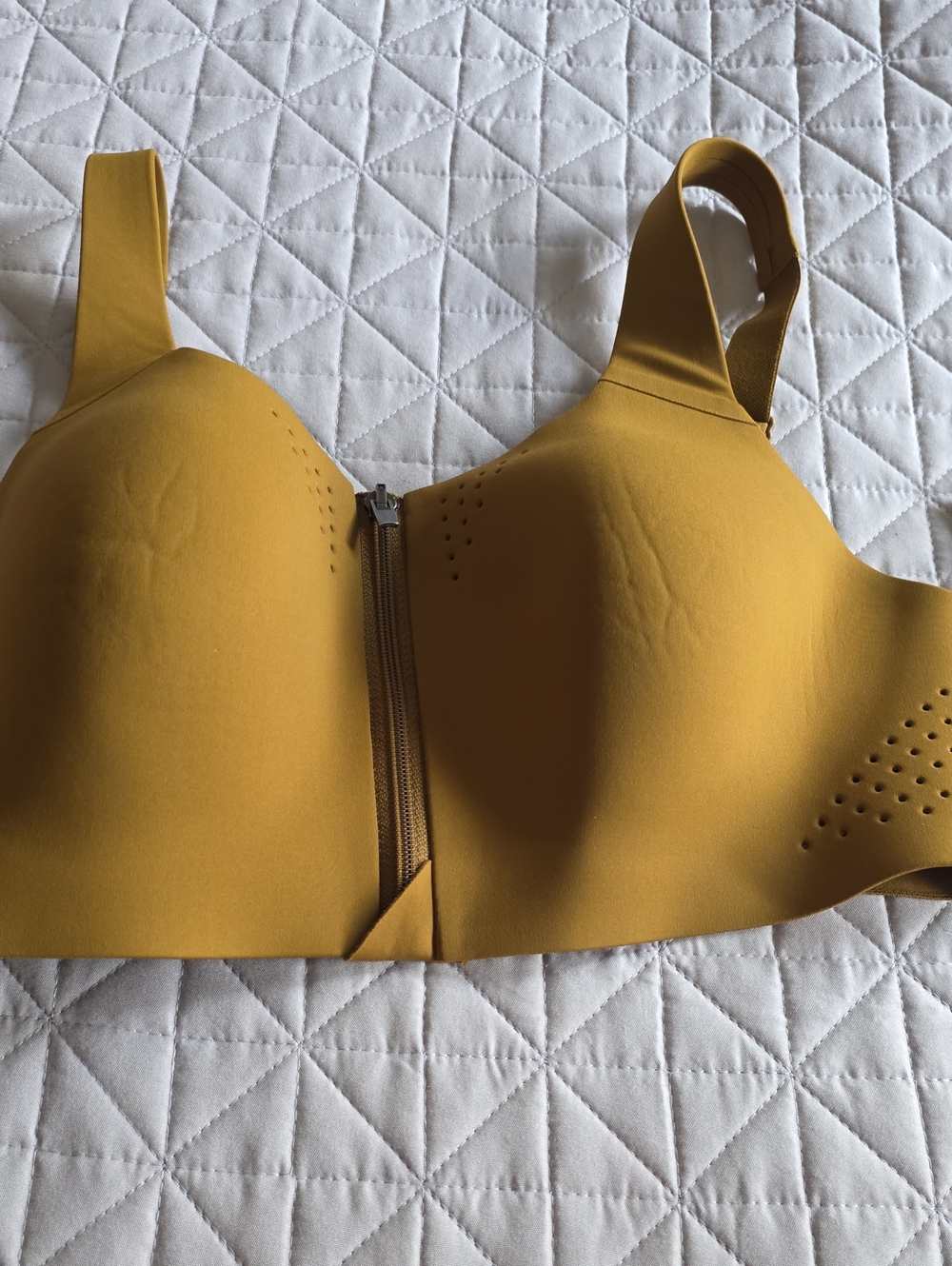 Victoria's Secret Front-Zip Wireless Bra in Mustard Yellow